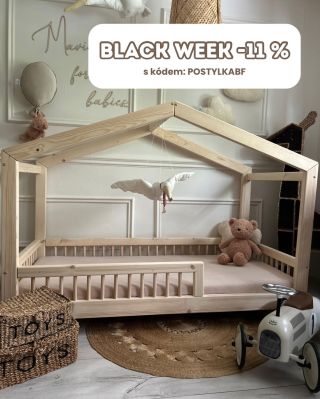 🖤 BLACK WEEK je tu – sleva 11 % na naše postýlky! 😍 Chcete mít jistotu, že postýlka dorazí ještě pod stromeček? 🎄 Doručení...